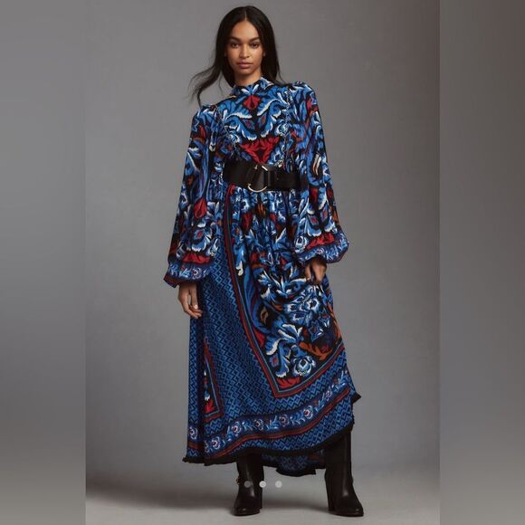 Farm Rio Toucans Scarf Print Maxi Dress - Size Medium - Picture 5 of 7